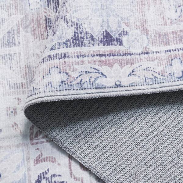 SAFAVIEH Arizona Ivory/Gray 3 ft. x 5 ft. Machine Washable