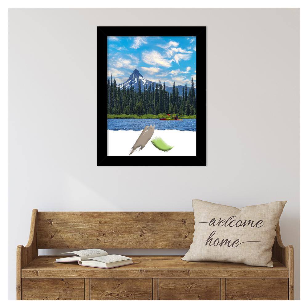 Basic Black Narrow Wood Wall Picture Frame 18x24