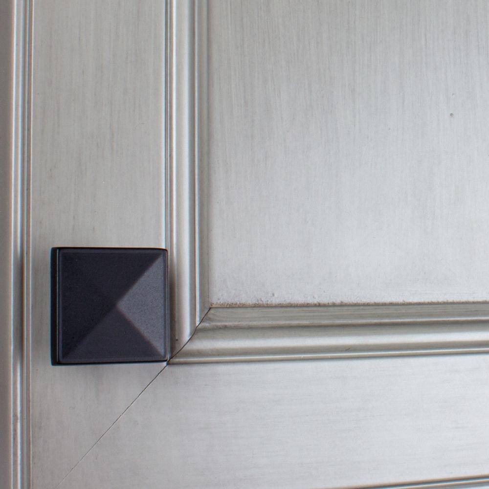 Matte Black Square Cabinet Knobs with Mounting Hardware, Pack of 10