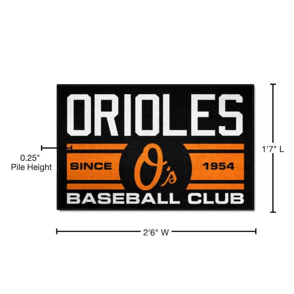 MLB - Baltimore Orioles Script Uniform Rug - 19in. x 30in.