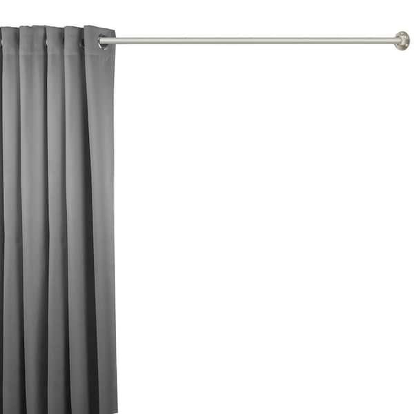 Rod Desyne 100-37-485 Bonnet 1 OD 48-84 inch-Satin Nickel Single Curtain Rod Set 48-84