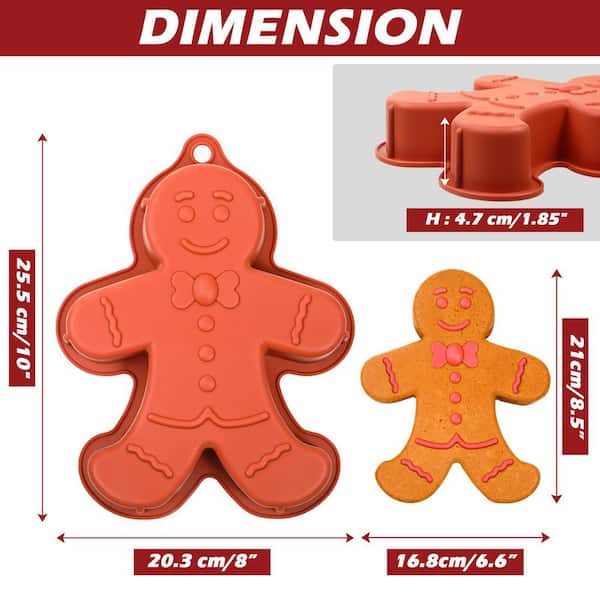 Gingerbread Man Cookie Mallen - Siliconen Peperkoek Man Mold | Non-Stick Bakvormen Chocolade Mal, Puppy Voeding Mal voor , Snoep, Gelei Soydan