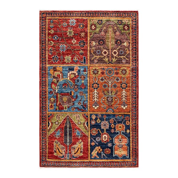 Solo Rugs Serapi One-of-a-Kind Traditional Orange 3 ft. x 5 ft. Hand Knotted Tribal Area Rug
