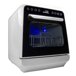 Mini Countertop Dishwasher in White with 3-Place Setting Capacity