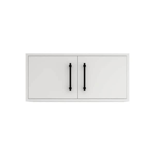 Victoria 29.7 in. W x 11.8 in. D x 13.78 in. H White Plywood Wall Overhead Floating Linen Cabinet in Gloss White