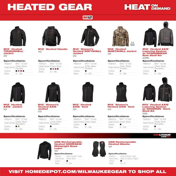 home depot milwaukee heated sweater