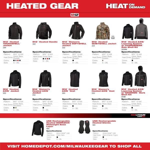 milwaukee heated vest home depot