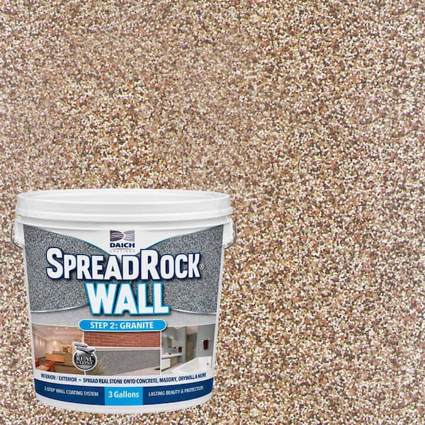 SpreadRock Wall Granite Stone Coating 3 gal. Brownstone Granite Flat Interior/Exterior Exterior Wall Paint