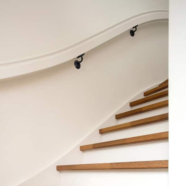 Design House Jumbo Hand Rail Bracket for Railings Stairways in Office Home or Any Room Matte Black, 5-Pack