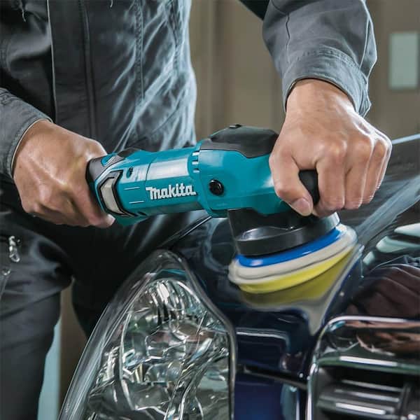 Makita 5 in. Dual Action Random Orbit Polisher with Foam Pads and