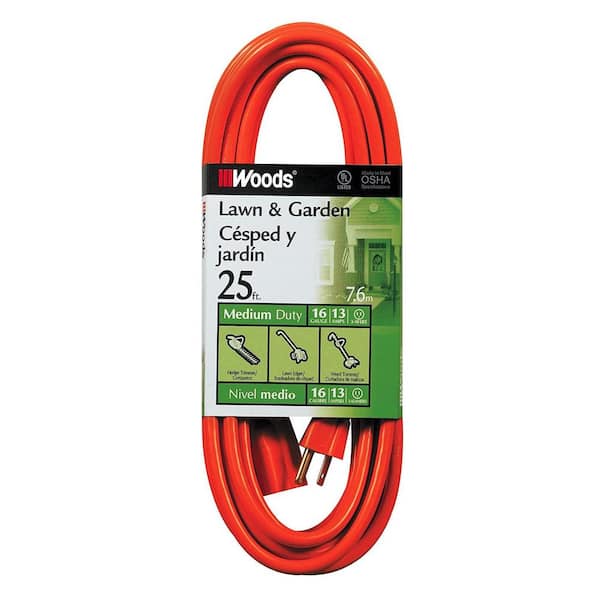 HUANCHAIN 100 ft 16/3 Gauge Outdoor Extension Cord Waterproof  with Lighted, Flexible Cold Weather 3 Prong Power Cord Outside, 13A 1625W  125V 16AWG SJTW, Orange, ETL Listed : Tools & Home Improvement
