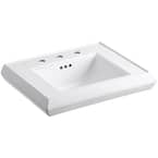 KOHLER Memoirs Classic 24 in. Ceramic Pedestal Sink Basin in White with ...