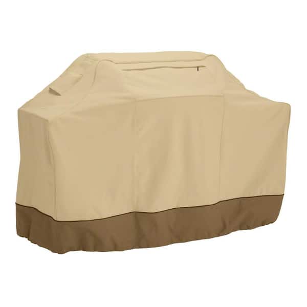 70 in. L x 24 in. W Waterproof BBQ Grill Cover for Outdoor Grilling, Beige and Brown