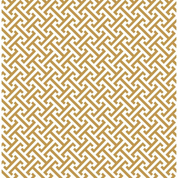 SURFACE STYLE Cross Section Golden Vinyl Peel and Stick Wallpaper Roll (Covers 30.75 sq. ft.)