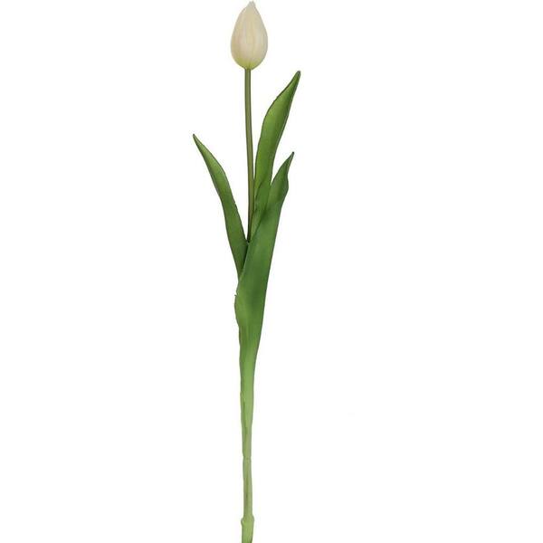 Unbranded 17 in. Real Touch Artificial Cream Tulip Bud Stems 6-Pack