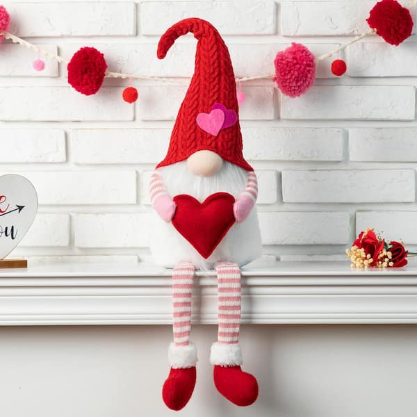 NEW Womens Valentine Day Heart Gnome Leggings #gnome #valentine