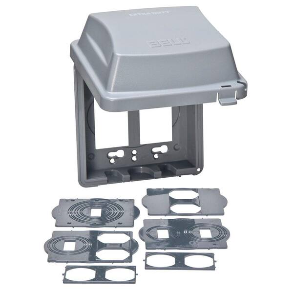 TAYMAC Gray 2-Gang Weatherproof Extra-Duty In-Use Cover