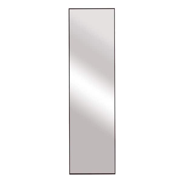 Polibi 20 in. W x 63 in. H Black Metal Frame Full-Length Floor Standing Mirror, Wall Mounted Mirror