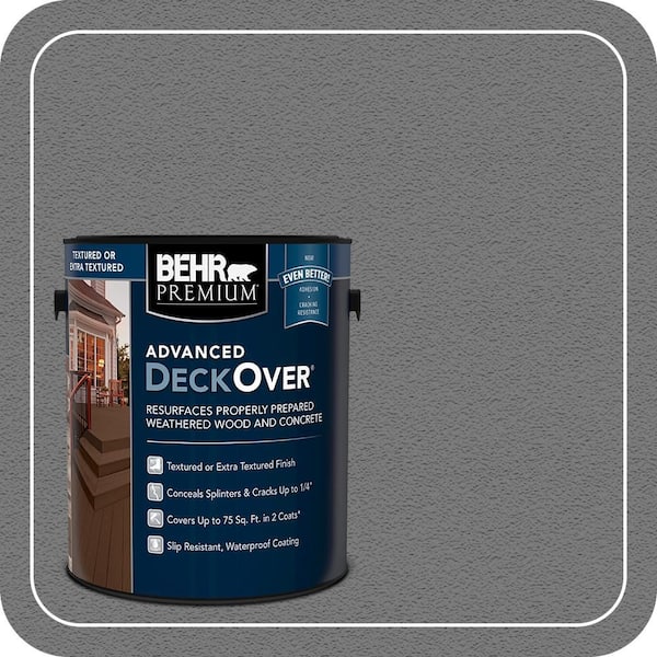 1 gal. #PFC-63 Slate Gray Textured Solid Color Exterior Wood and Concrete Coating
