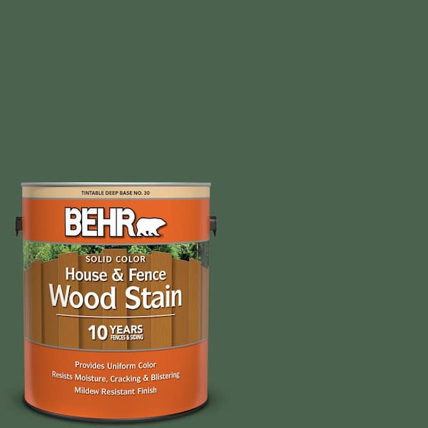BEHR 1 gal. #S410-7 Equestrian Green Solid Color House and Fence Exterior Wood Stain