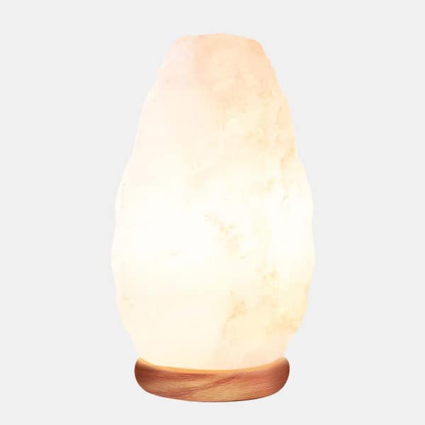 Himalayan Glow 7.5 in. Unique White Crystal Salt Lamp