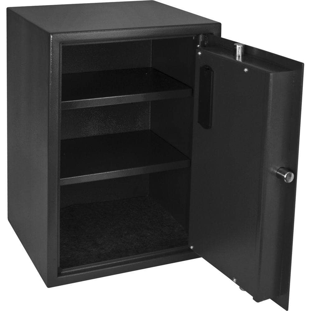 Black Steel Biometric Fingerprint Safe with Mounting Hardware
