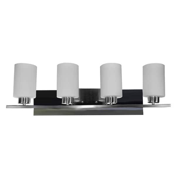 Unbranded 10-Watts Dimmable 4-Light LED Brushed Nickel Vanity Light