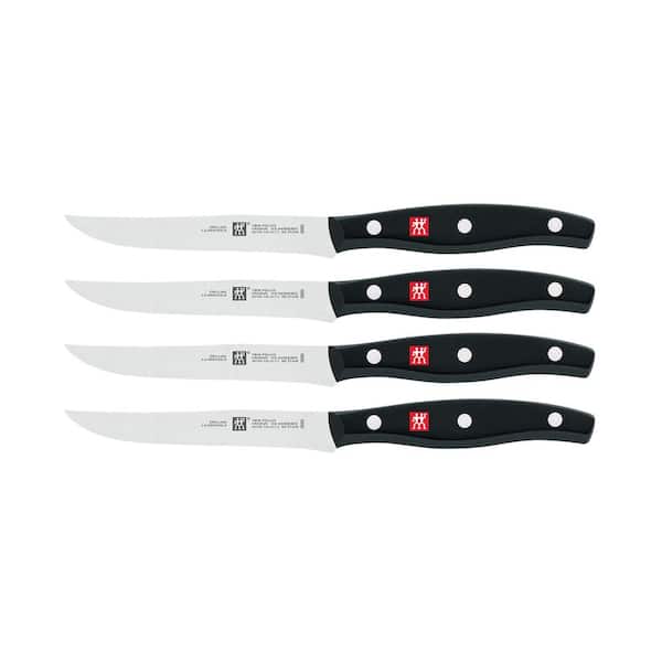 ZWILLING Twin Signature 4.5 in. Stainless Steel Full Tang Fine Edge Steak knife with Plastic Handle, set of 4