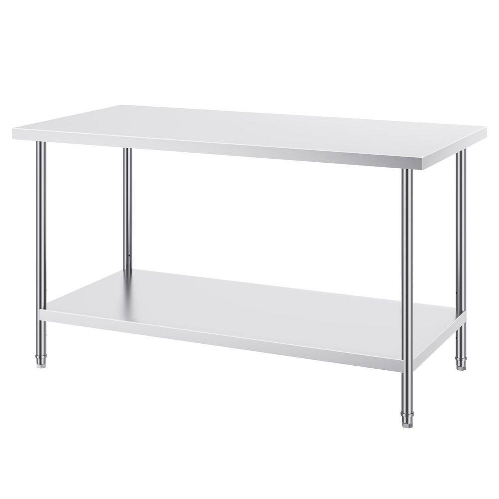Double Tier Stainless Steel Overshelf 30 in. L x 12 in. W Double Deck Overshelf Height Adjustable Kitchen Utility Table price history on PriceWatchPro