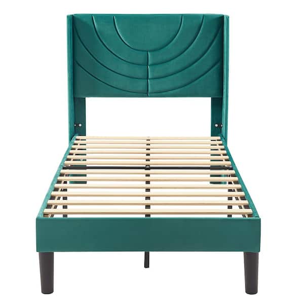 BEDWIN✖️HTC VECELO Tufted Upholstered Platform Bed Frame with Adjustable