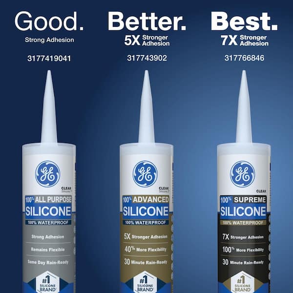 Advanced Silicone 2 Caulk 10.1 oz Window and Door Sealant Clear