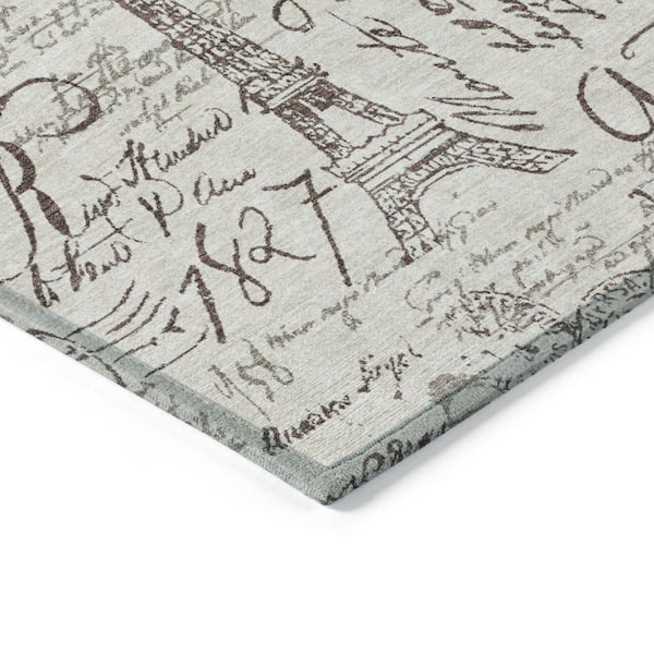 Chantille Machine Washable Indoor/Outdoor Abstract ACN2209 Linen 3 ft. x 5 ft. Area Rug