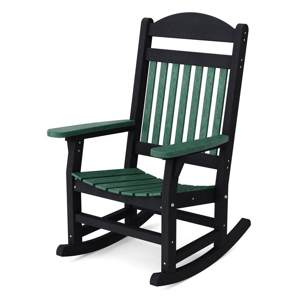 Heritage Turf Green and Black Plastic Traditional Outdoor Rocking Chair price history on PriceWatchPro