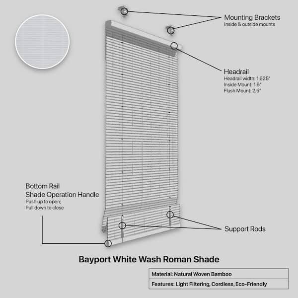 Home Decorators Collection Bayport White Wash Light Filtering