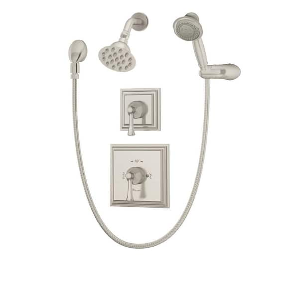 Symmons Canterbury 1-Handle Tub and Shower Faucet Trim Kit in Satin Nickel (Valve Not Included)