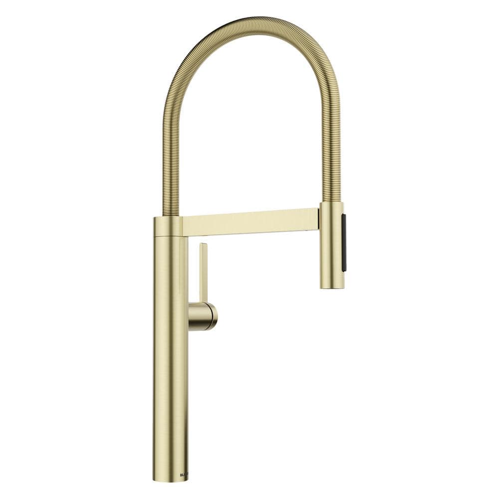 Culina II 1-Handle Pull Down Sprayer Kitchen Faucet in Satin Gold