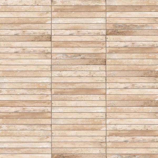 Merola Tile Sedona Sand 1-7/8 in. x 17-3/4 in. Porcelain Floor and Wall Tile (8.288 sq. ft./Case)