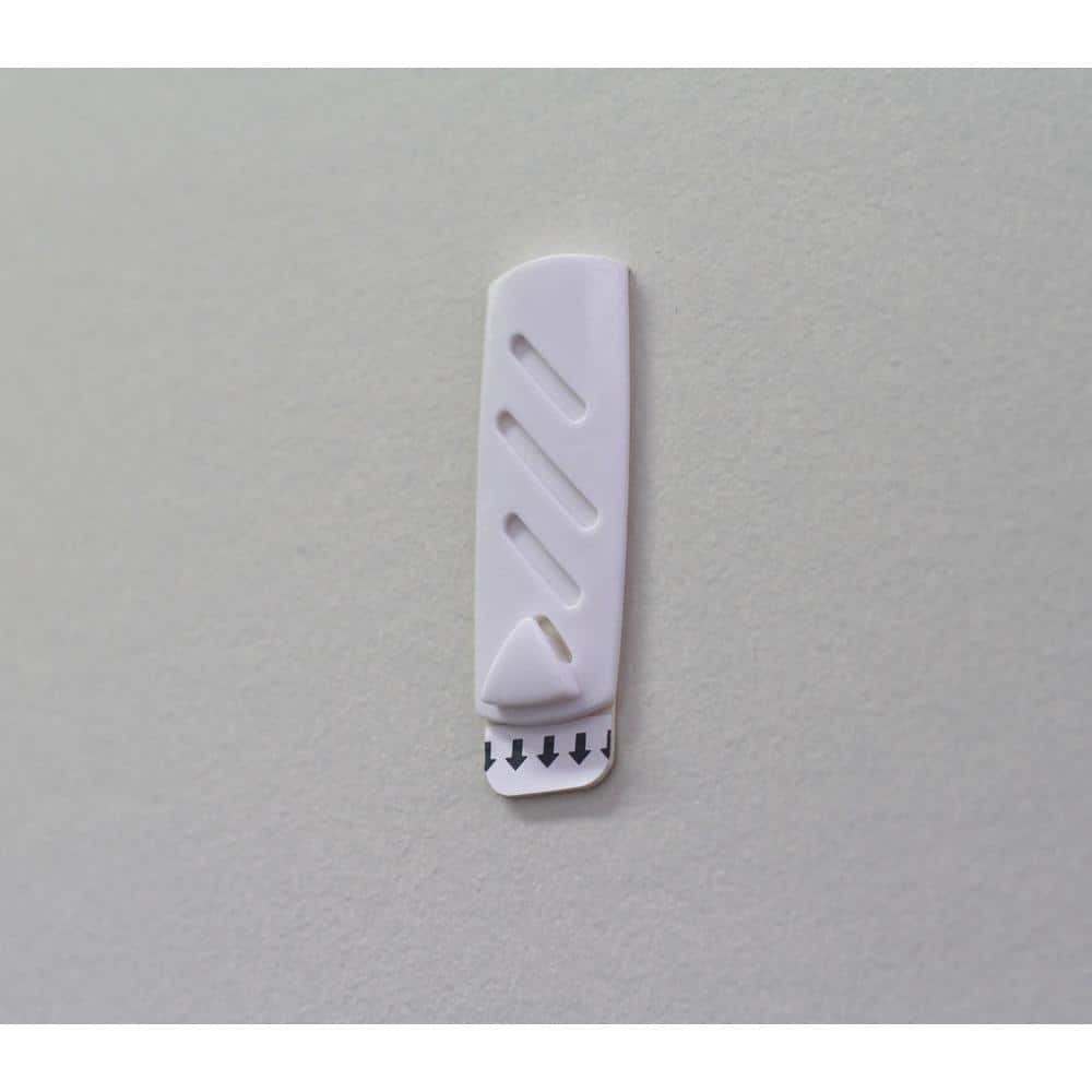 White Plastic Adhesive Utility Picture Hanging Hook Set