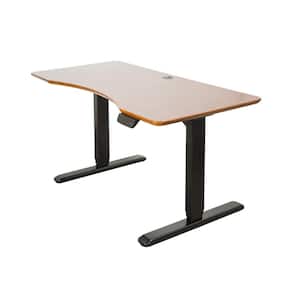 Black Electric Height Adjustable Desk Frame w/Dual Motor, Tabletop Not Included, 50 Inch Max Height
