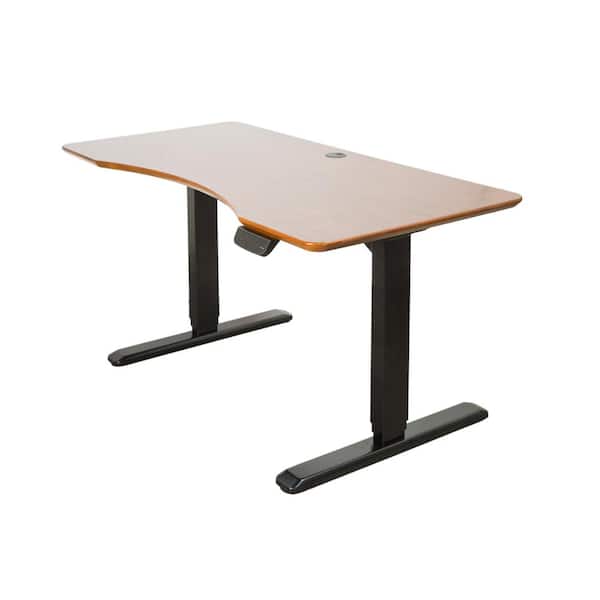 ErgoMax Black Electric Height Adjustable Desk Frame w/Dual Motor, Tabletop Not Included, 50 Inch Max Height
