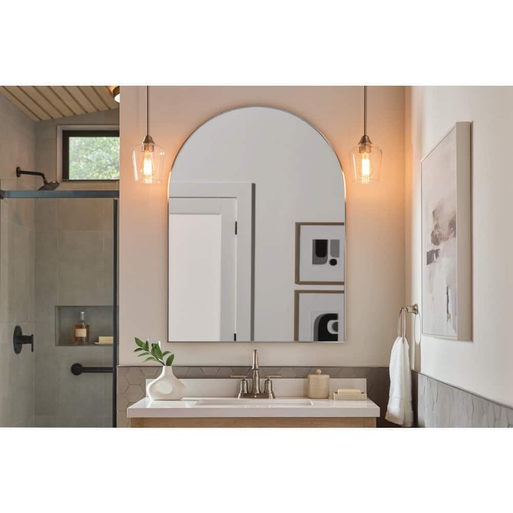 Glacier Bay 30 in. W x 40 in. H Arched Framed Wall Bathroom Vanity ...