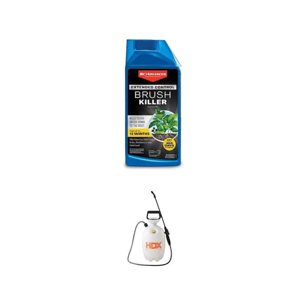 2 Gallon Lawn and Garden Pump Sprayer with 32 oz. Brush Killer Concentrate Combo