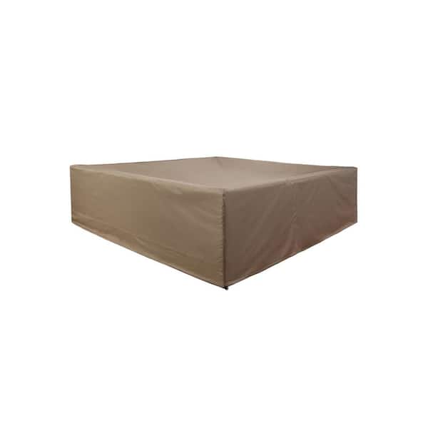 WESTIN OUTDOOR Sunshade Brown Water Resistant Patio Conversation Set Cover Size M