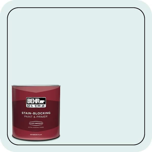 BEHR ULTRA 1 qt. #500C-1 Himalayan Mist Extra Durable Flat Interior Paint & Primer