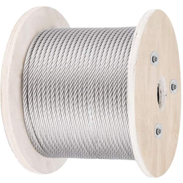 Stainless Steel Cable, 3300 LBS. Breaking Strength Steel Cable, 5/32 in. x 500 ft. Stainless Steel Wire Rope
