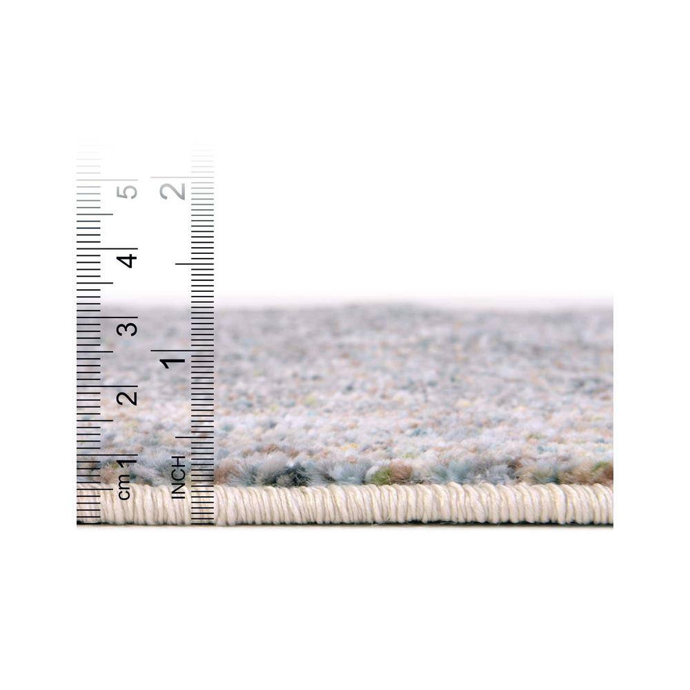 Gray Synthetic Floral Motif 8' x 10' Reversible Area Rug
