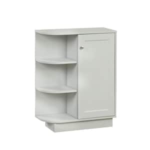 23.6 in. W x 9.7 in. D x 31.3 in. H Open Style Shelf Cabinet with Adjustable Plates Bathroom Cabinet in Grey