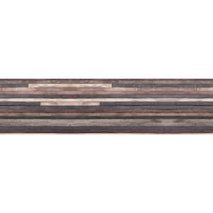 Brown Wood Strips Peel and Stick Backsplash Wall Decal