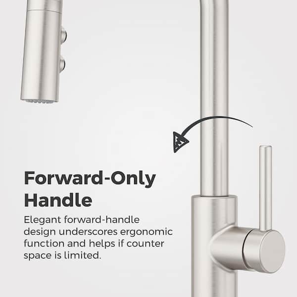 Zanna Single-Handle Pull-Down Sprayer Kitchen Faucet with Soap Dispenser in Spot Defense Stainless Steel Zanna Single-Handle Pull-Down Sprayer Kitchen Faucet with Soap Dispenser in Spot Defense Stainless Steel