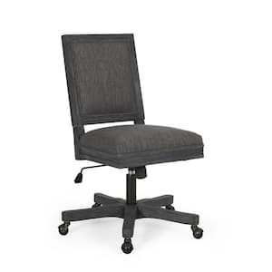Printz Charcoal and Natural Upholstered Swivel Office Chair